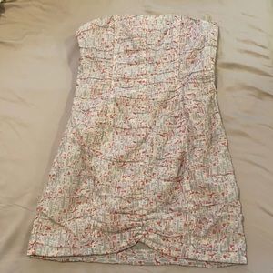 BB Dakota Pink and Blue Strapless Dress